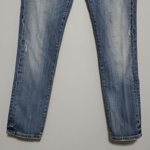 Vigoss Studio jeans women's size 7 / 8 blue The Ritz cropped skinny holes - Picture 5 of 16